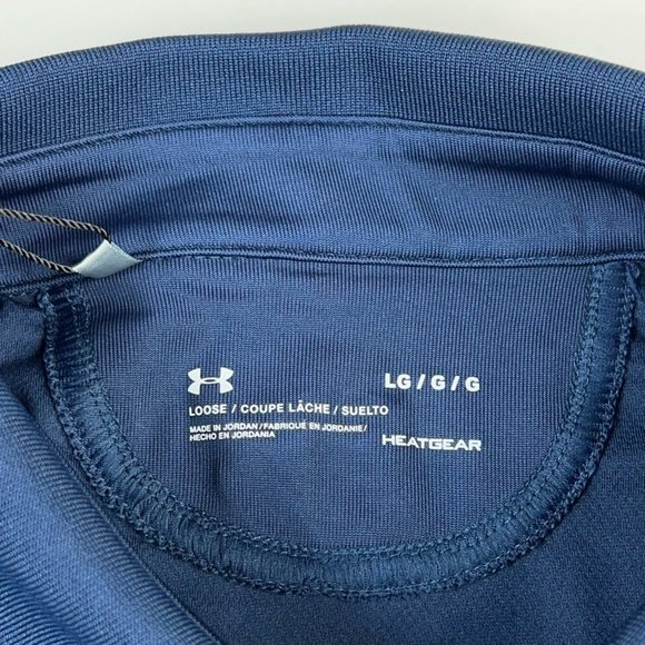 Under Armour Mens Heatgear Playoff Pique Golf Polo Shirt Blue Short Sleeve L $65 - Picture 9 of 12